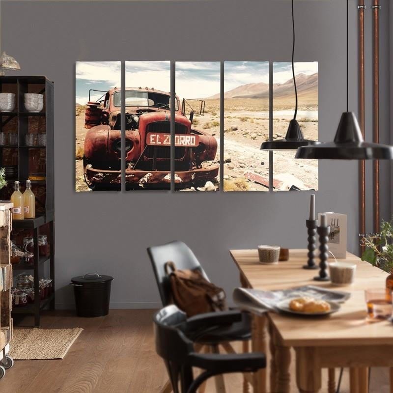 Kanva no 5 daļām - Type C, Car Desert Home Trends DECO