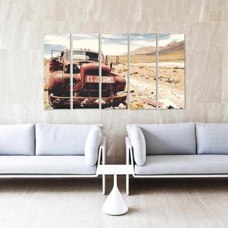 Kanva no 5 daļām - Type C, Car Desert Home Trends DECO