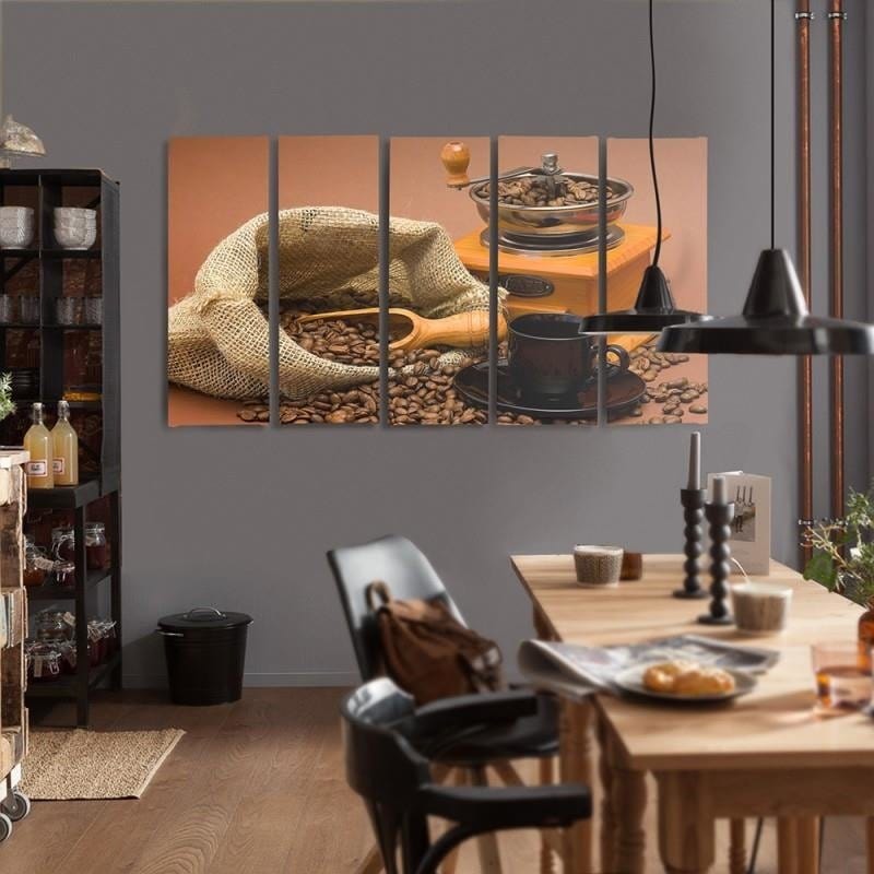 Kanva no 5 daļām - Type C, Coffee Beans 2 Home Trends DECO