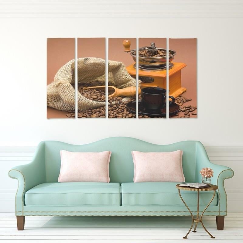 Kanva no 5 daļām - Type C, Coffee Beans 2 Home Trends DECO