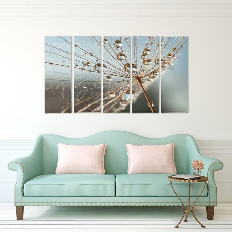 Kanva no 5 daļām - Type C, Dew Drops And Cobweb Home Trends DECO