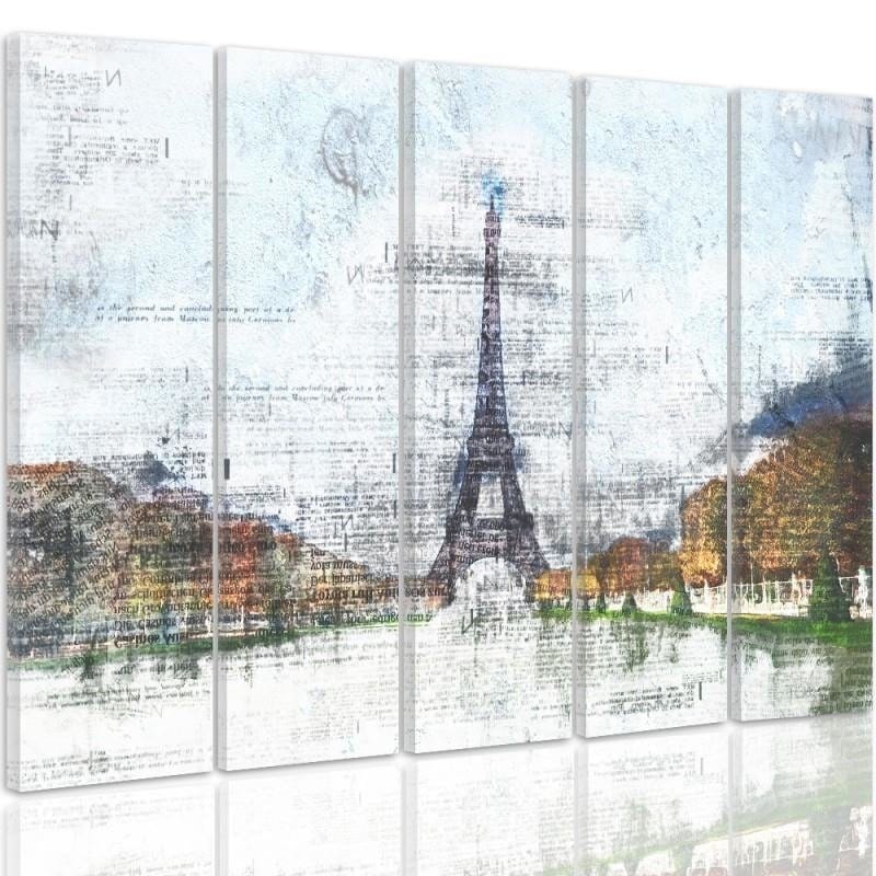 Kanva no 5 daļām - Type C, Eiffel Tower 6 Home Trends DECO
