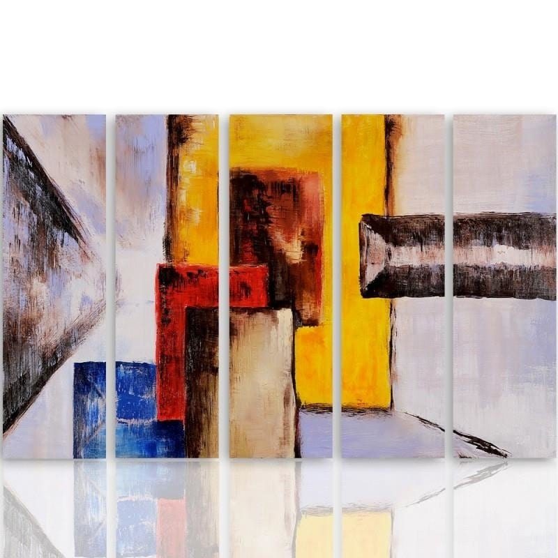 Kanva no 5 daļām - Type C, Figures - Abstraction Home Trends DECO