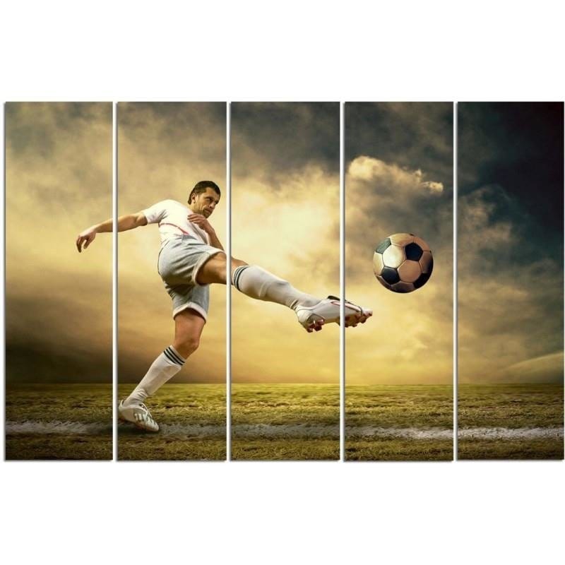Kanva no 5 daļām - Type C, Firing Volleys Football Home Trends DECO