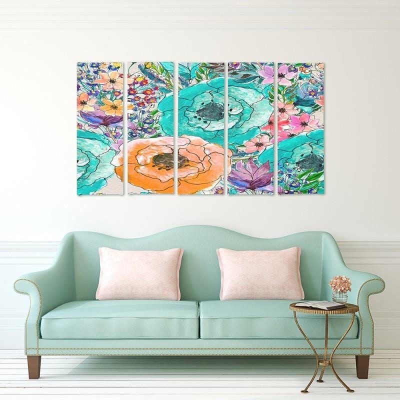 Kanva no 5 daļām - Type C, Floral Composition 2 Home Trends DECO