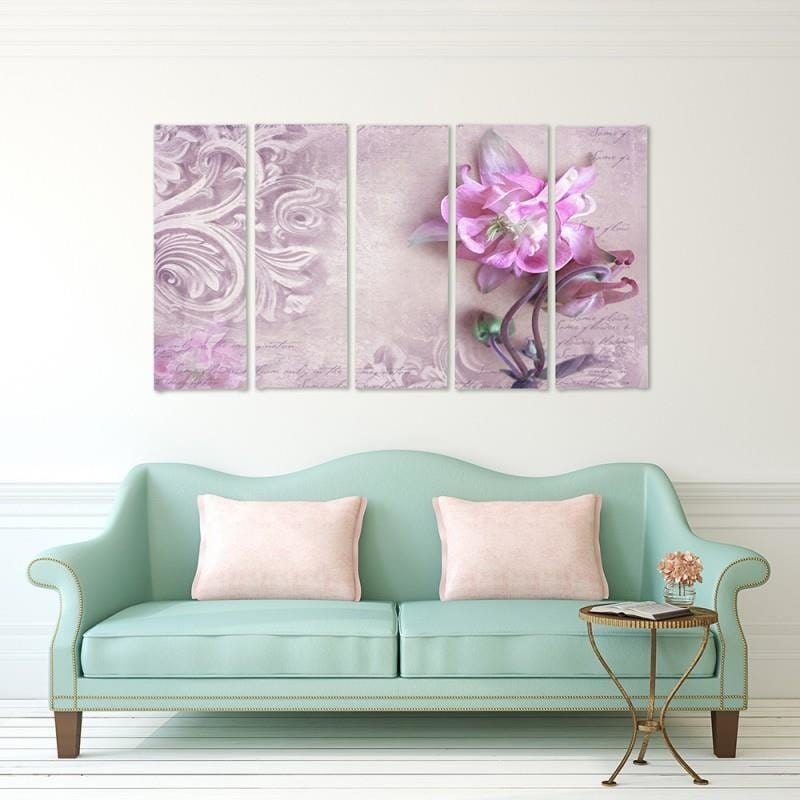 Kanva no 5 daļām - Type C, Flower Motif - Analogy Home Trends DECO