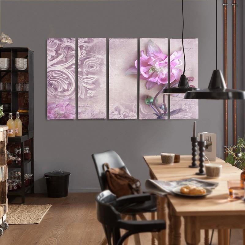 Kanva no 5 daļām - Type C, Flower Motif - Analogy Home Trends DECO