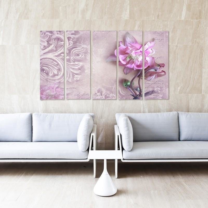 Kanva no 5 daļām - Type C, Flower Motif - Analogy Home Trends DECO