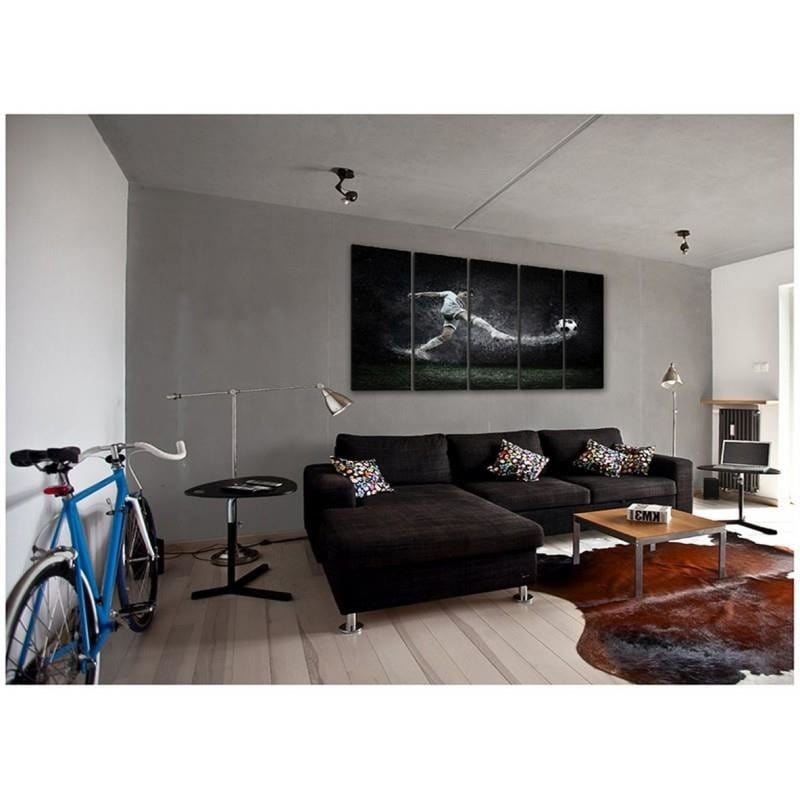Kanva no 5 daļām - Type C, Footballer On The Wet Turf Home Trends DECO