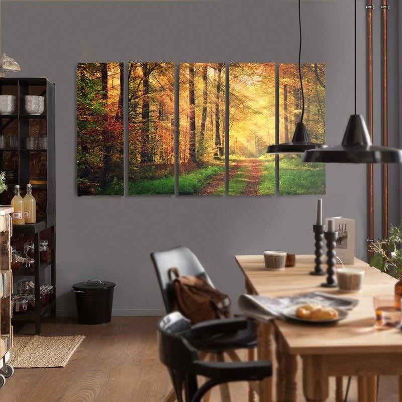 Kanva no 5 daļām - Type C, Forest Road Home Trends DECO
