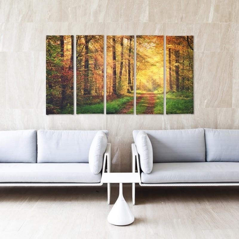 Kanva no 5 daļām - Type C, Forest Road Home Trends DECO