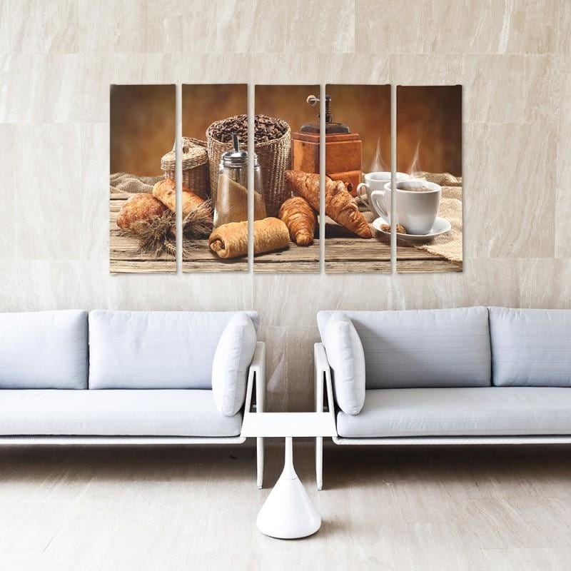 Kanva no 5 daļām - Type C, French Breakfast Home Trends DECO