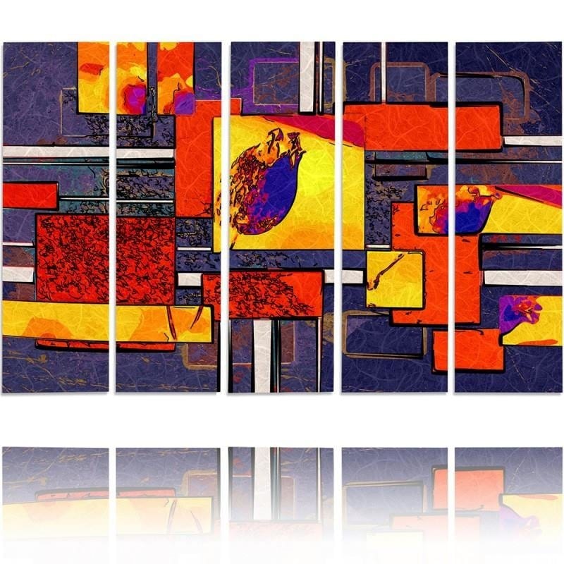Kanva no 5 daļām - Type C, Geometric Abstraction 1 Home Trends DECO