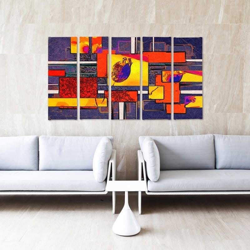 Kanva no 5 daļām - Type C, Geometric Abstraction 1  Home Trends DECO