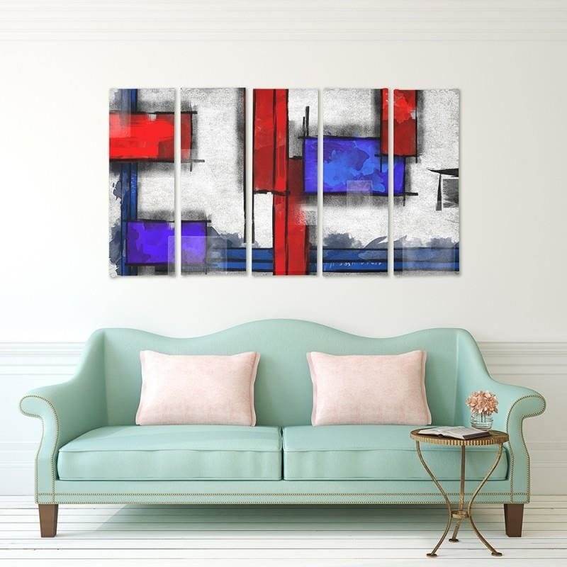 Kanva no 5 daļām - Type C, Geometric Abstraction 6  Home Trends DECO