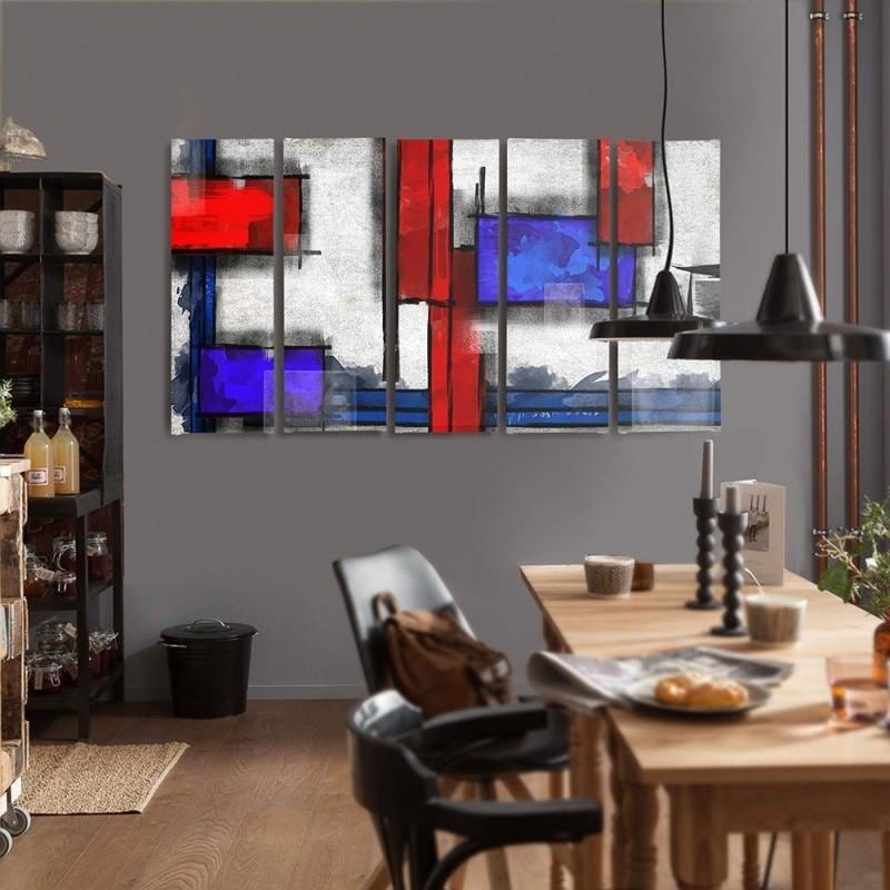 Kanva no 5 daļām - Type C, Geometric Abstraction 6  Home Trends DECO