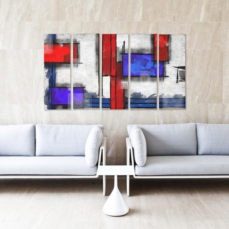 Kanva no 5 daļām - Type C, Geometric Abstraction 6  Home Trends DECO