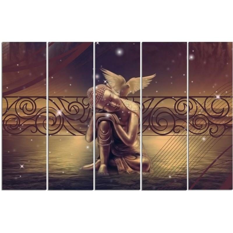 Kanva no 5 daļām - Type C, Gold Buddha Home Trends DECO