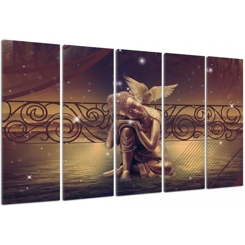 Kanva no 5 daļām - Type C, Gold Buddha Home Trends DECO