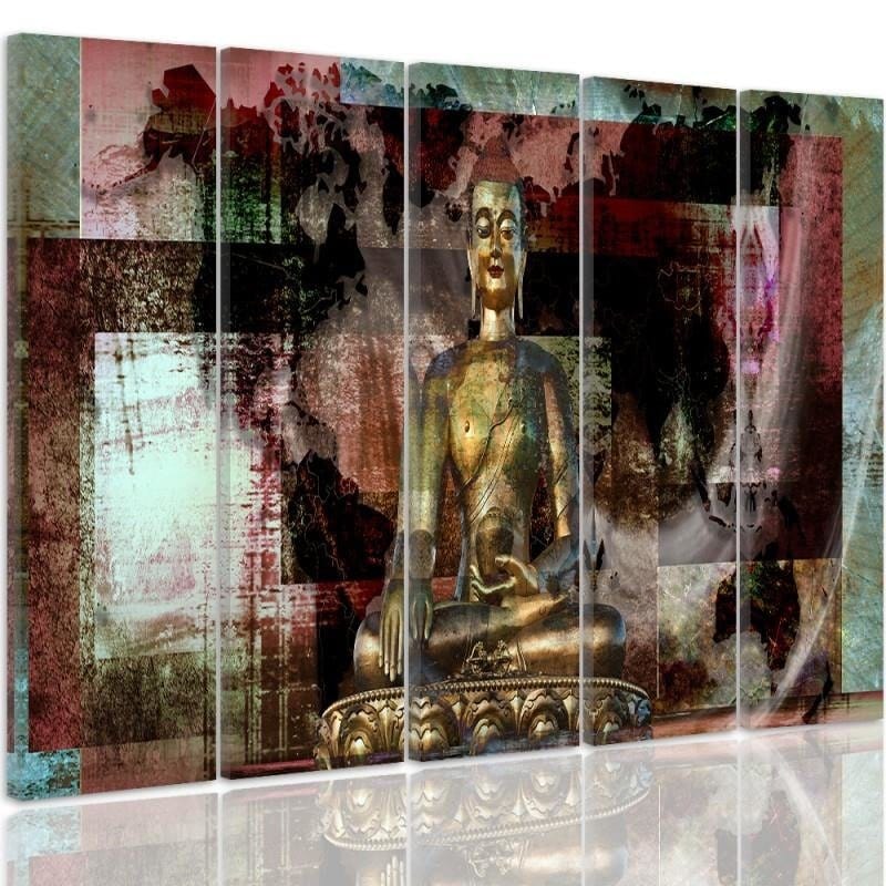 Kanva no 5 daļām - Type C, Golden Buddha 3 Home Trends DECO