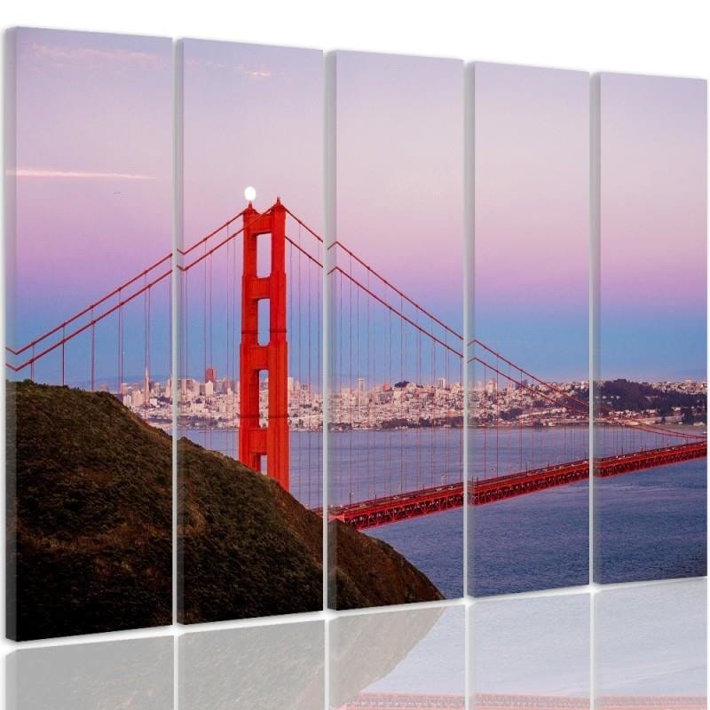 Kanva no 5 daļām - Type C, Golden Gate Bridge 3 Home Trends DECO