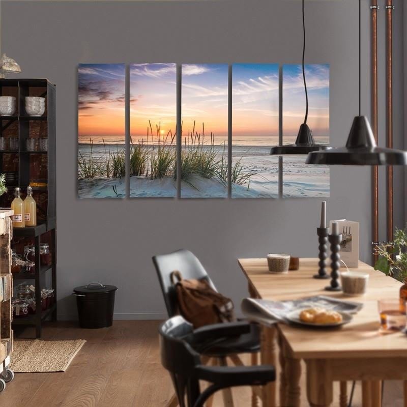 Kanva no 5 daļām - Type C, Grass On The Beach Home Trends DECO