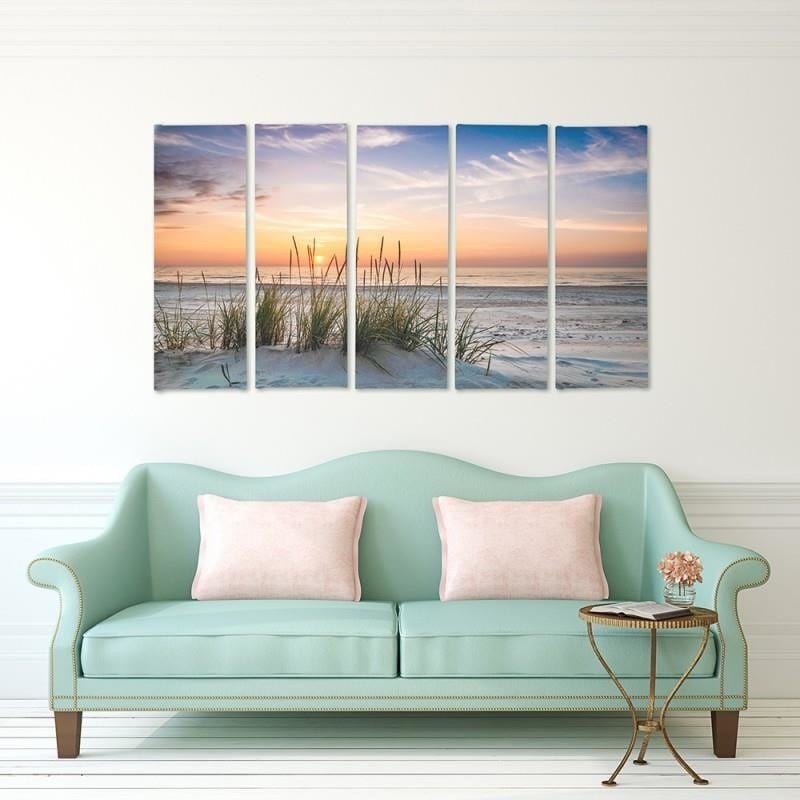 Kanva no 5 daļām - Type C, Grass On The Beach Home Trends DECO