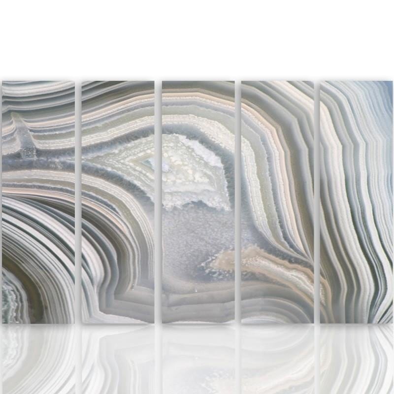 Kanva no 5 daļām - Type C, Gray Abstraction Home Trends DECO