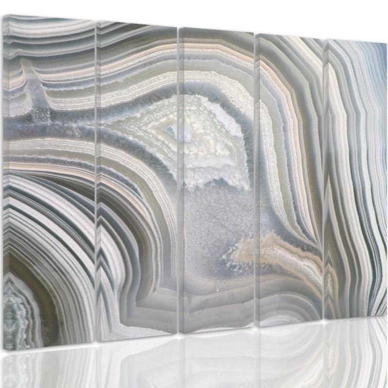 Kanva no 5 daļām - Type C, Gray Abstraction Home Trends DECO
