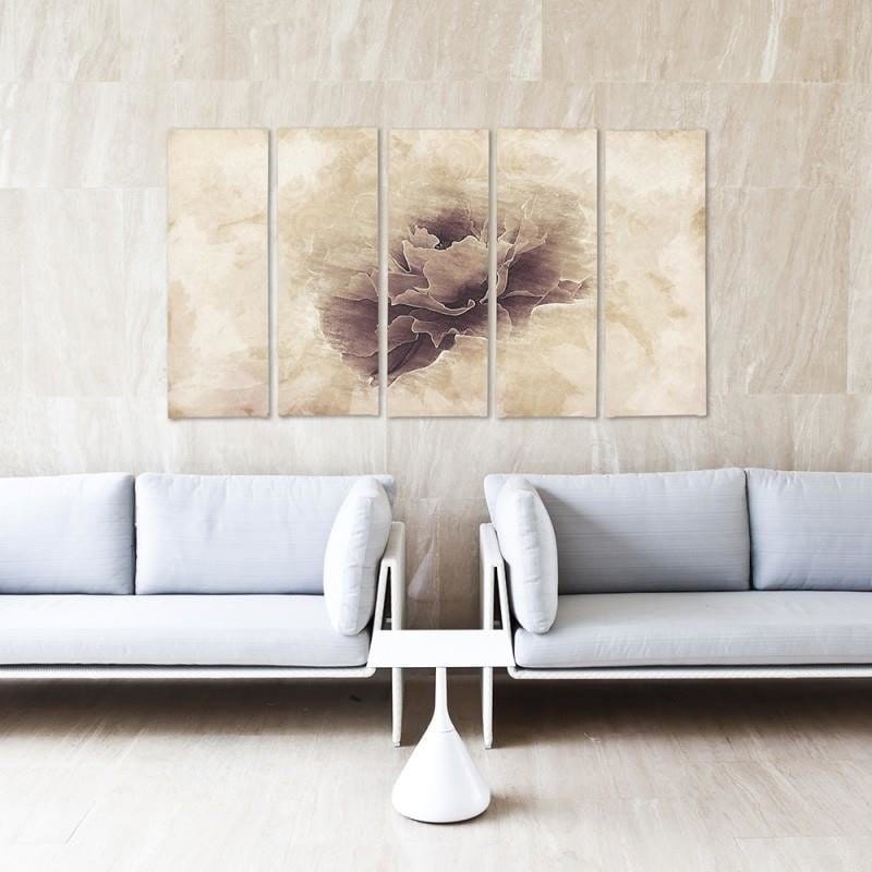 Kanva no 5 daļām - Type C, Gray Flower Home Trends DECO