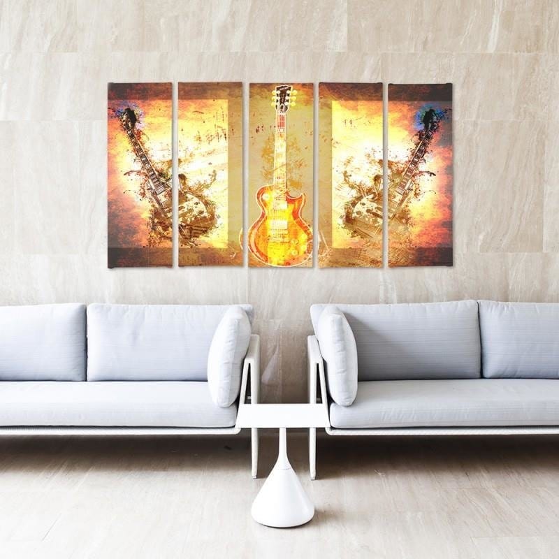 Kanva no 5 daļām - Type C, Guitar Home Trends DECO