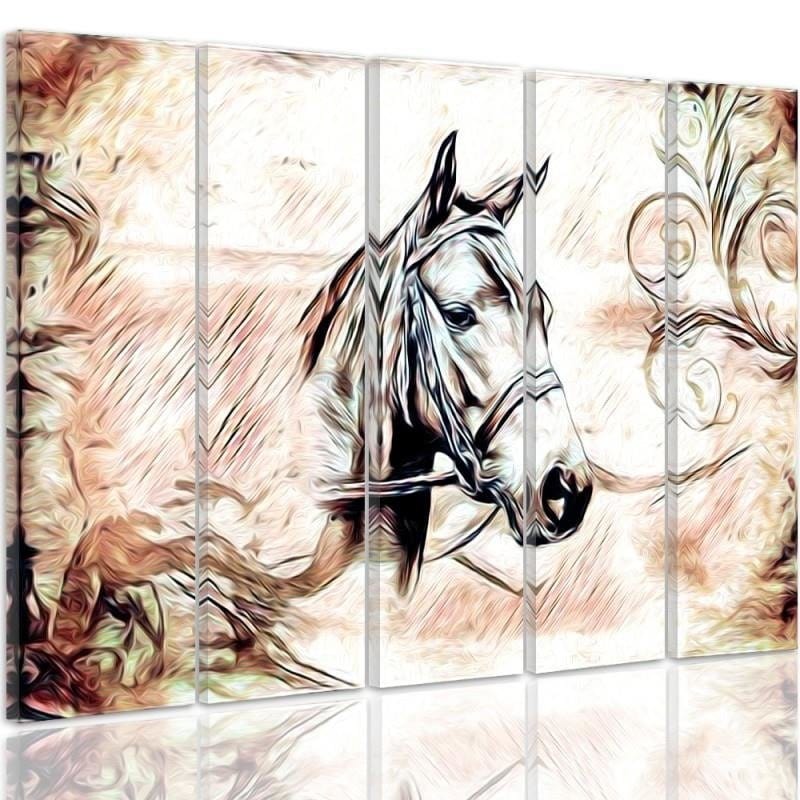 Kanva no 5 daļām - Type C, Horse Head 3 Home Trends DECO