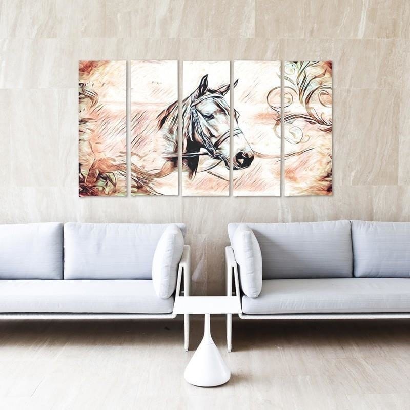 Kanva no 5 daļām - Type C, Horse Head 3 Home Trends DECO