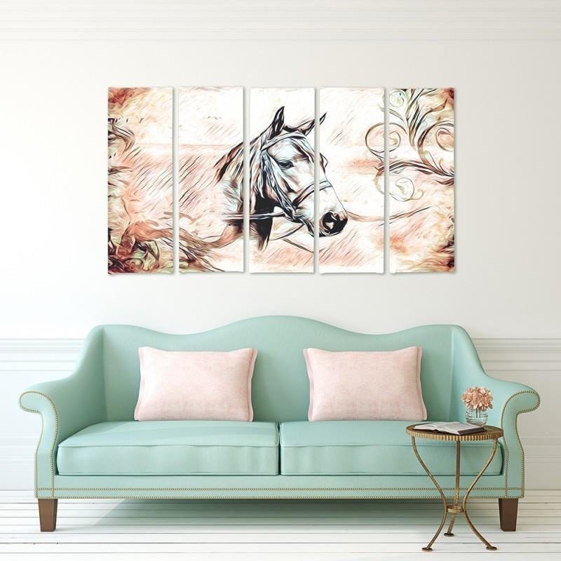 Kanva no 5 daļām - Type C, Horse Head 3 Home Trends DECO