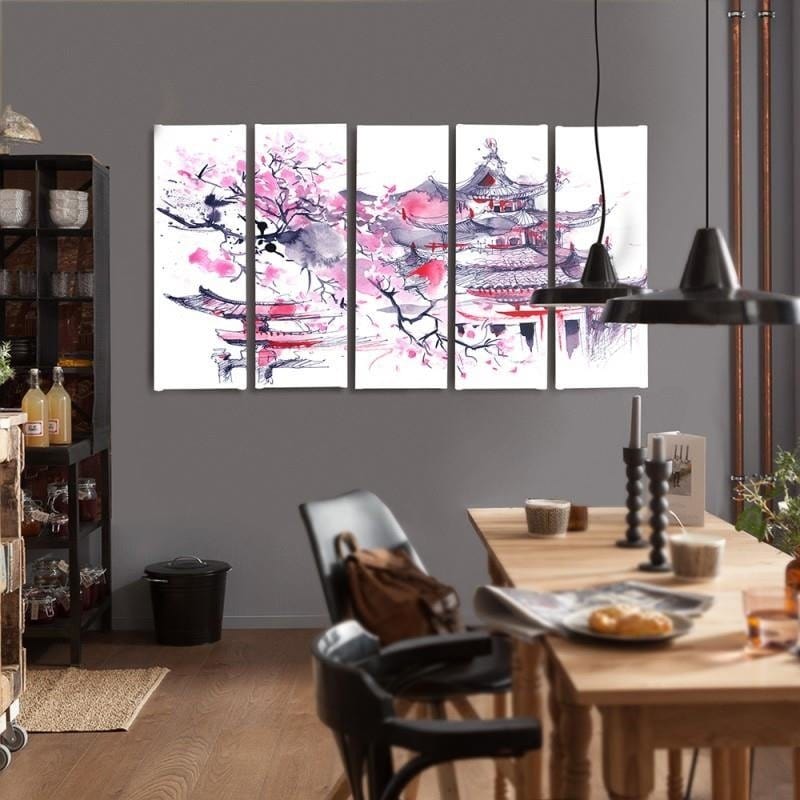 Kanva no 5 daļām - Type C, Japanese Landscape Home Trends DECO