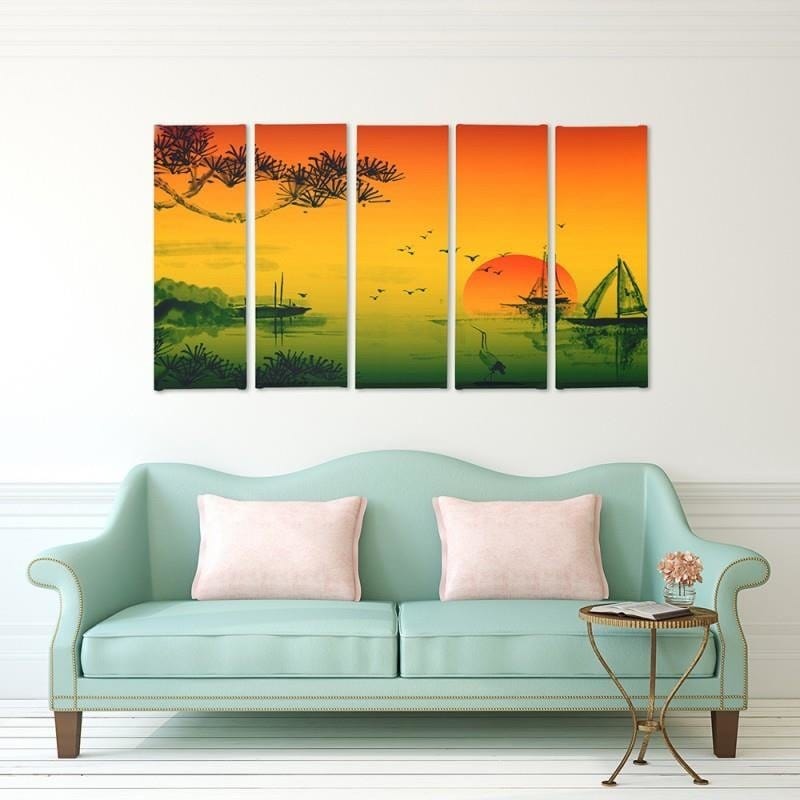 Kanva no 5 daļām - Type C, Landscape Japan 2 Home Trends DECO
