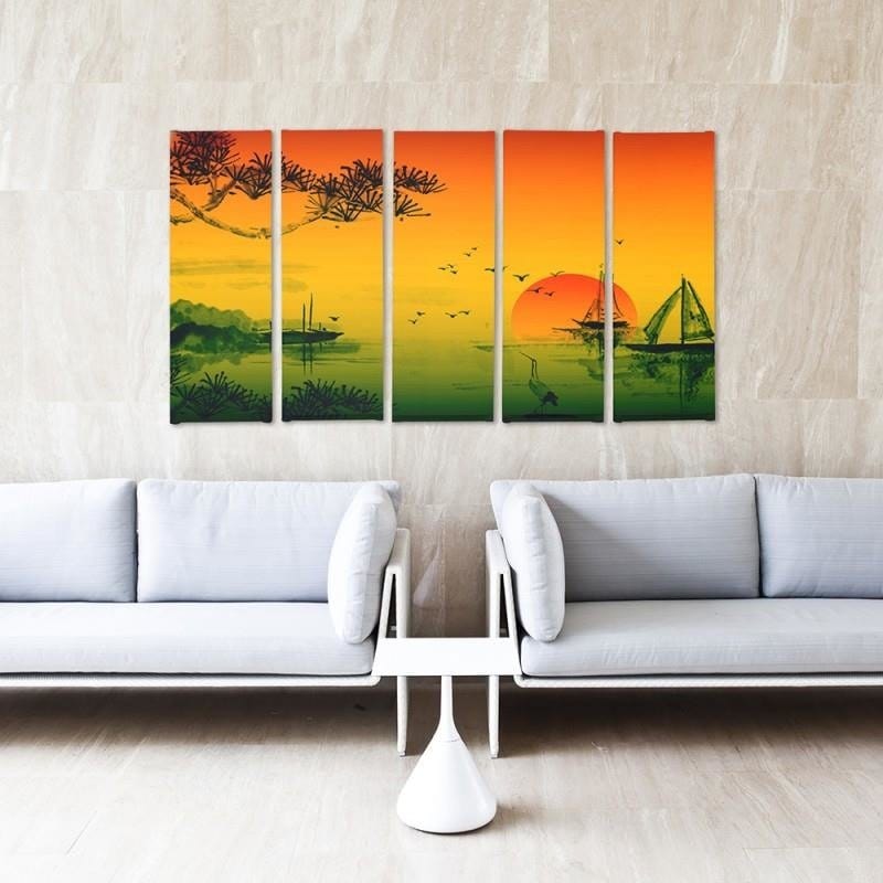 Kanva no 5 daļām - Type C, Landscape Japan 2 Home Trends DECO