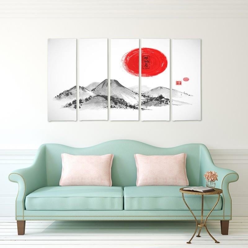 Kanva no 5 daļām - Type C, Landscape Japan 3 Home Trends DECO