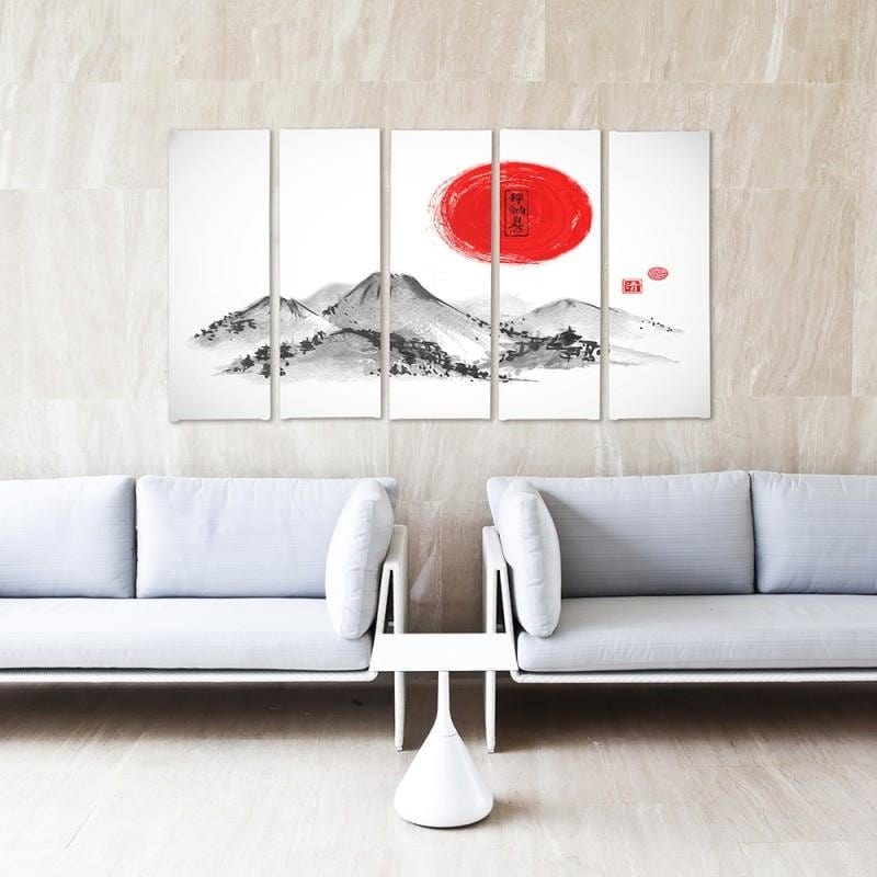 Kanva no 5 daļām - Type C, Landscape Japan 3 Home Trends DECO