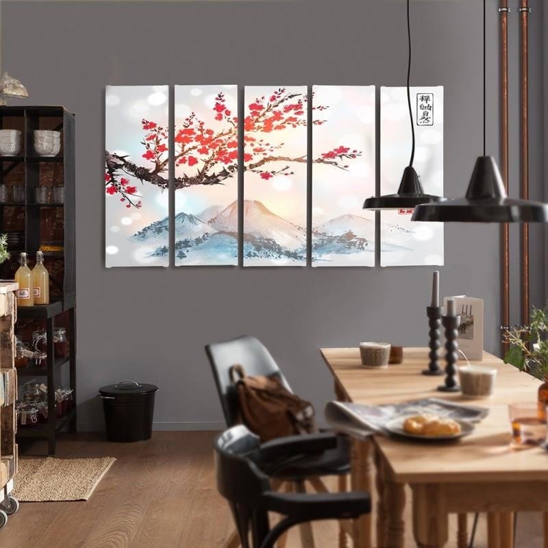 Kanva no 5 daļām - Type C, Landscape Japan 4 Home Trends DECO