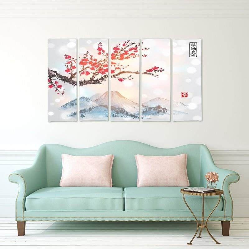 Kanva no 5 daļām - Type C, Landscape Japan 4 Home Trends DECO