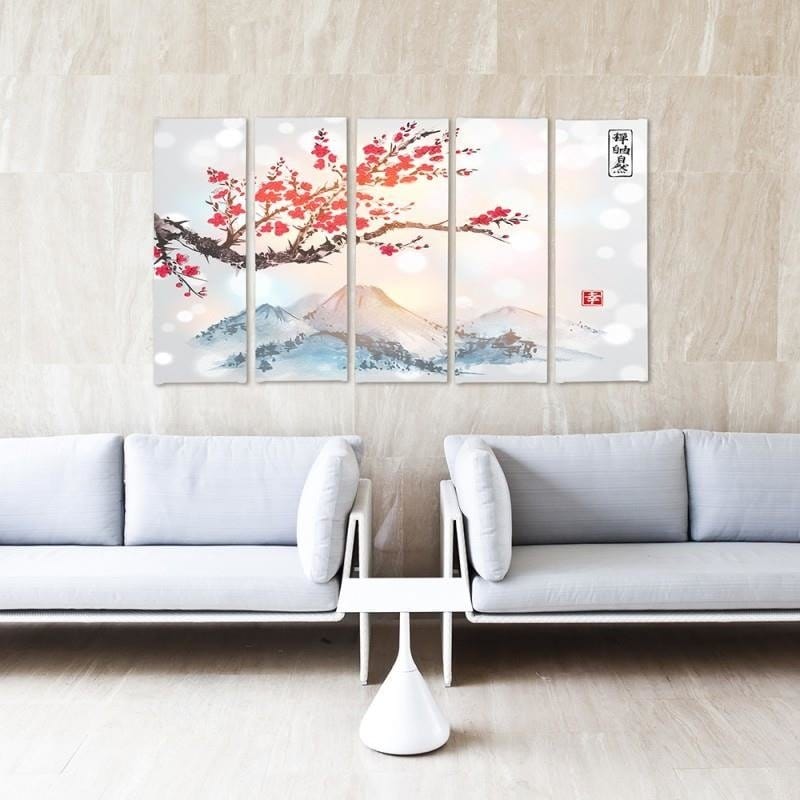 Kanva no 5 daļām - Type C, Landscape Japan 4 Home Trends DECO