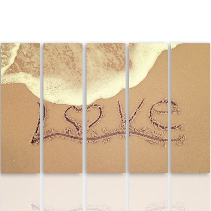 Kanva no 5 daļām - Type C, Love In The Sand Home Trends DECO