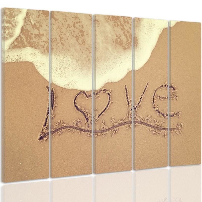 Kanva no 5 daļām - Type C, Love In The Sand Home Trends DECO