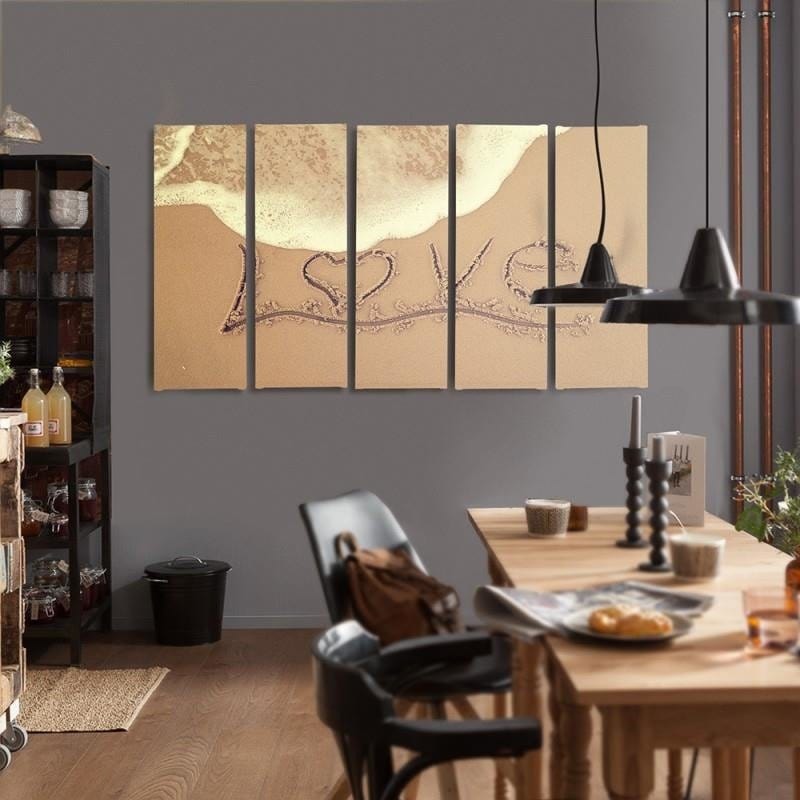 Kanva no 5 daļām - Type C, Love In The Sand Home Trends DECO