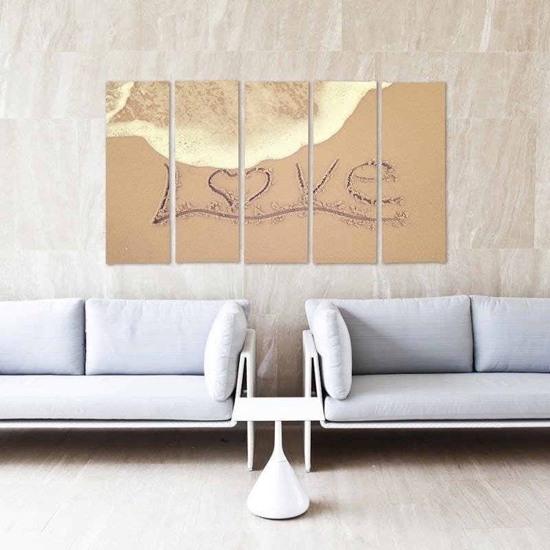 Kanva no 5 daļām - Type C, Love In The Sand Home Trends DECO
