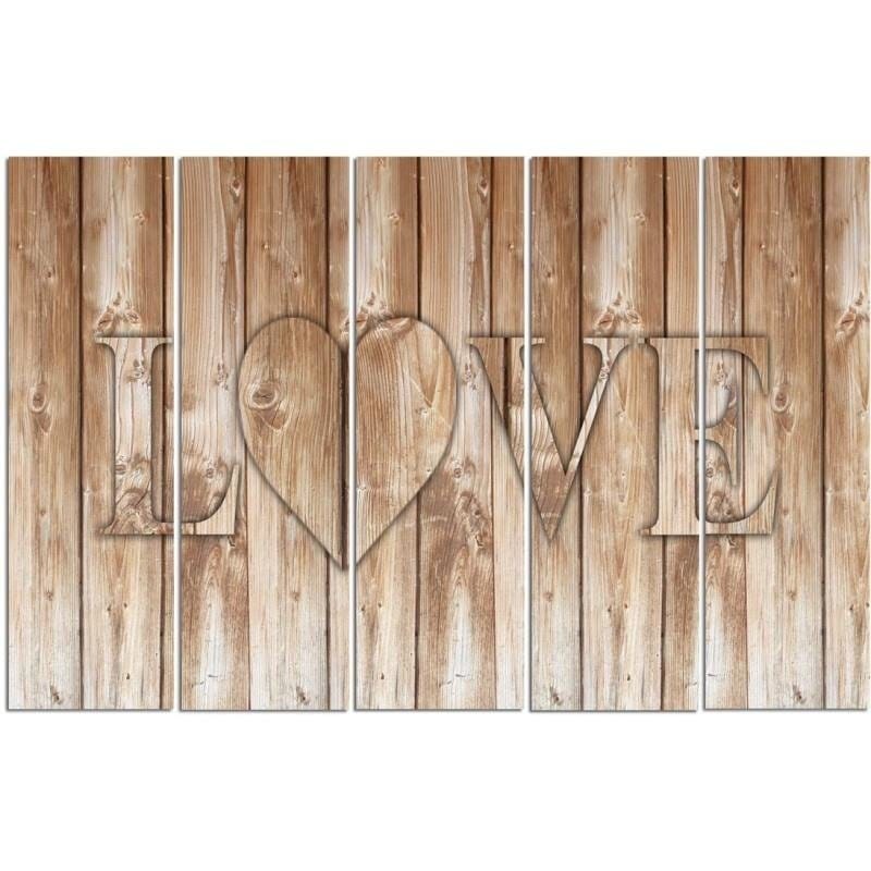 Kanva no 5 daļām - Type C, Love The Brown Boards Home Trends DECO