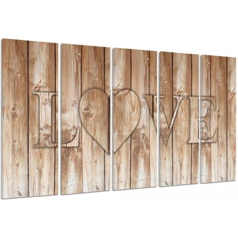 Kanva no 5 daļām - Type C, Love The Brown Boards Home Trends DECO
