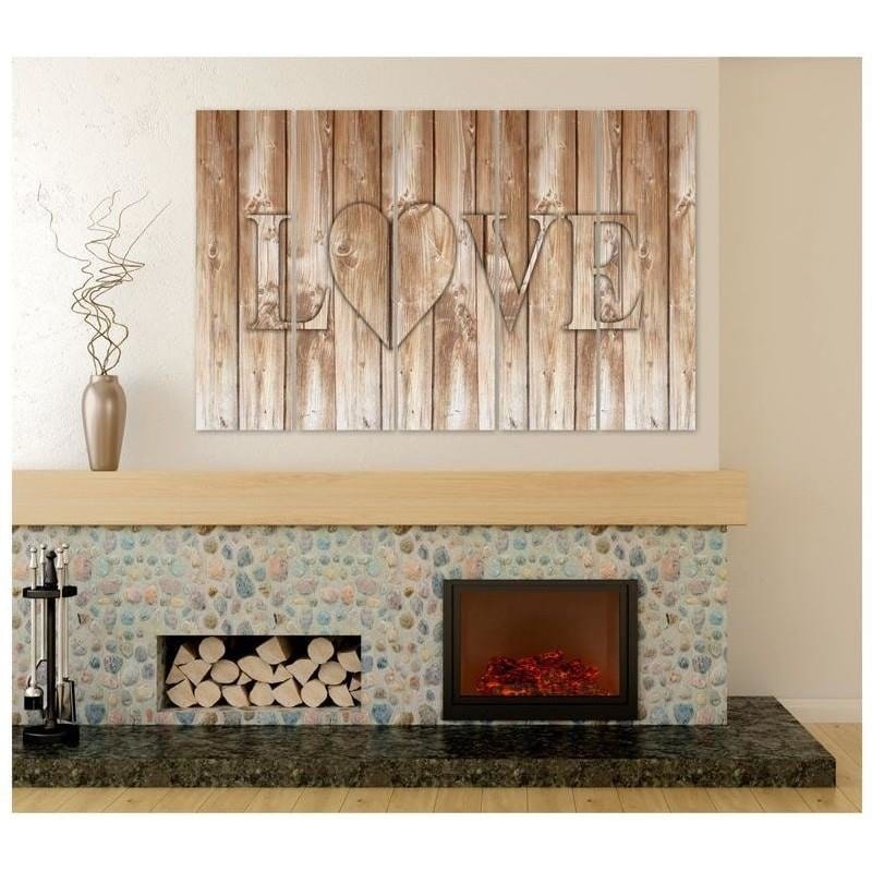 Kanva no 5 daļām - Type C, Love The Brown Boards Home Trends DECO