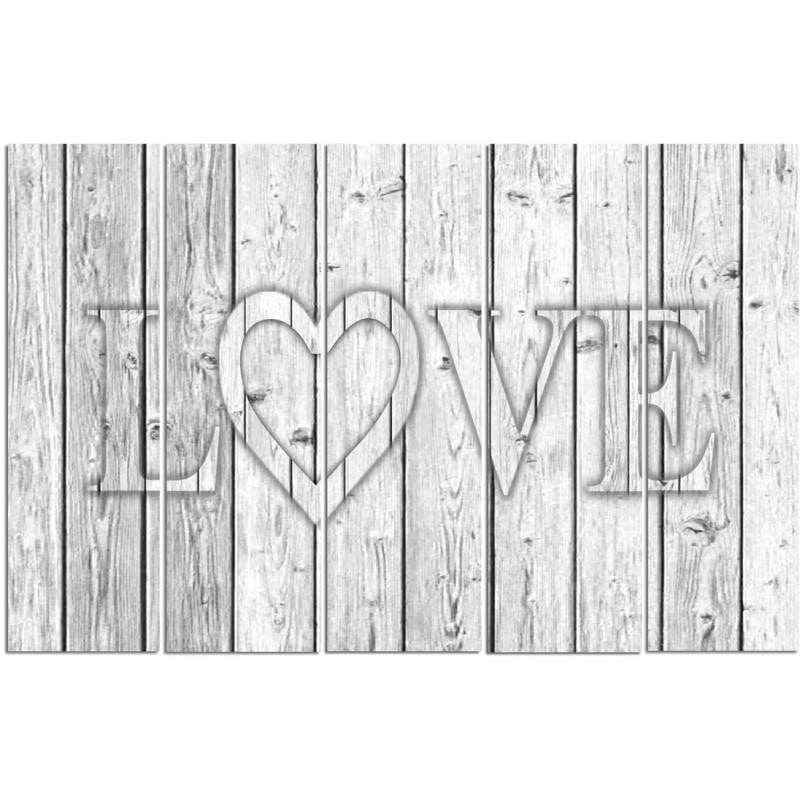 Kanva no 5 daļām - Type C, Love The Gray Boards Home Trends DECO